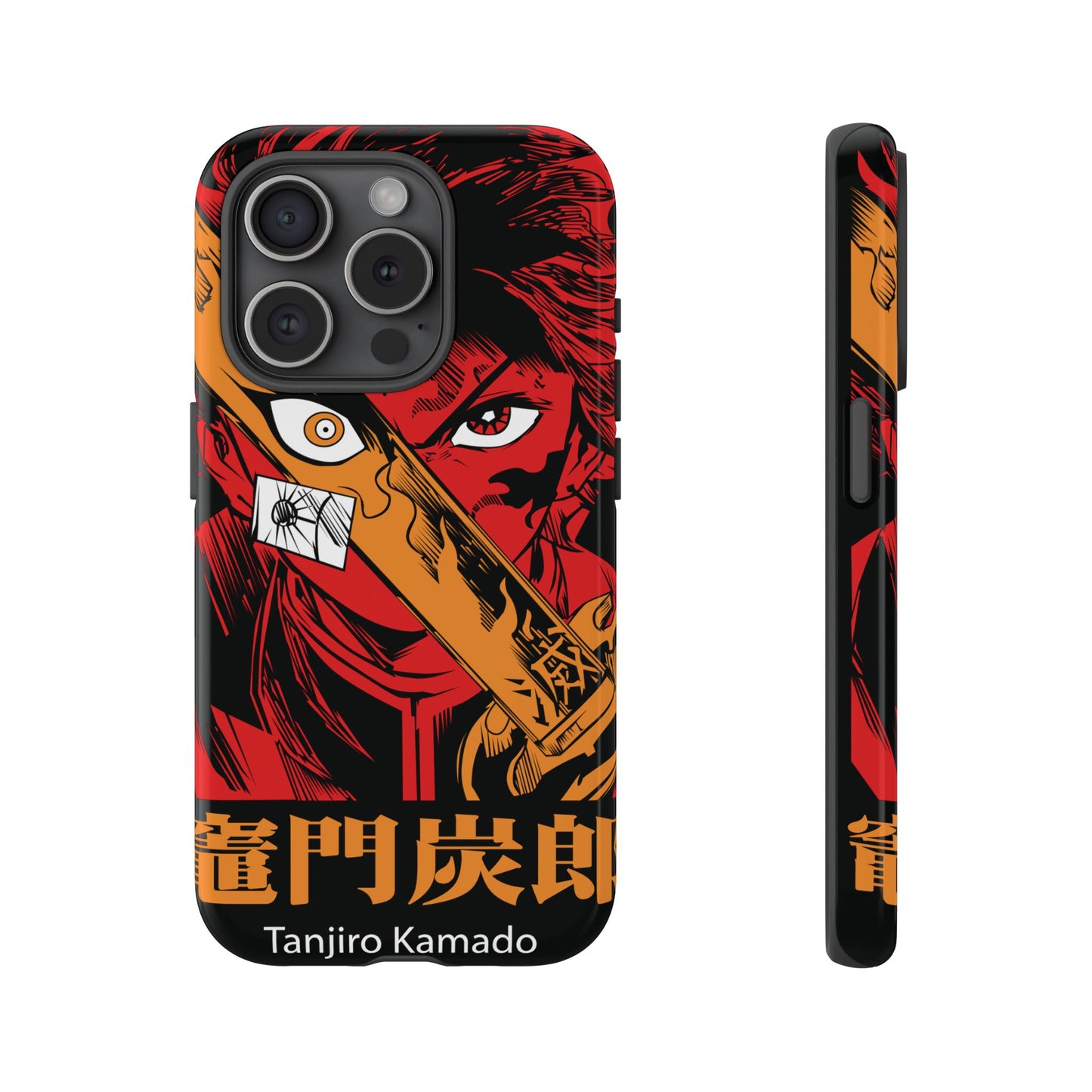 Demon Slayer Tanjiro Kamado Phone Case — Fiery Anime Protective Cover