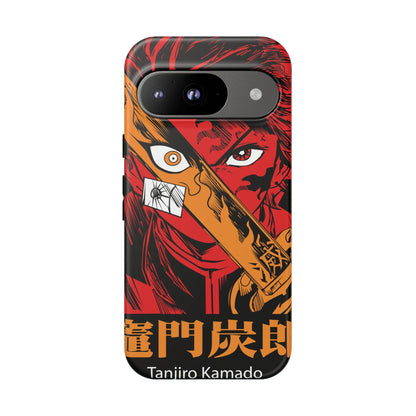 Demon Slayer Tanjiro Kamado Phone Case — Fiery Anime Protective Cover