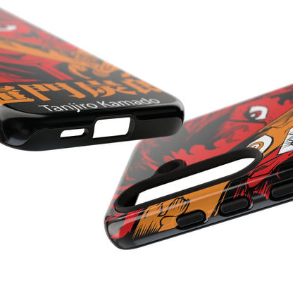 Demon Slayer Tanjiro Kamado Phone Case — Fiery Anime Protective Cover