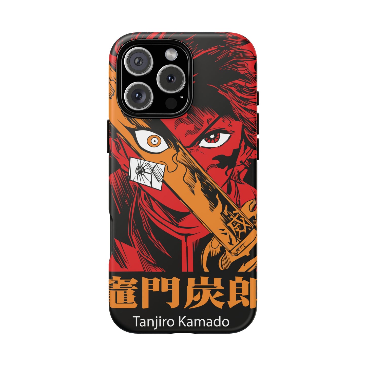 Demon Slayer Tanjiro Kamado Phone Case — Fiery Anime Protective Cover