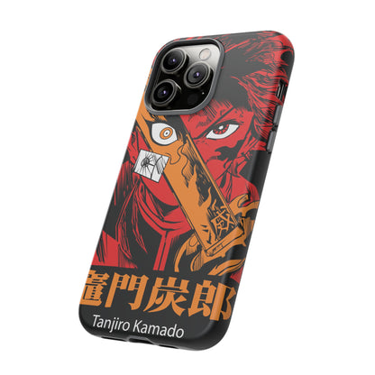 Demon Slayer Tanjiro Kamado Phone Case — Fiery Anime Protective Cover